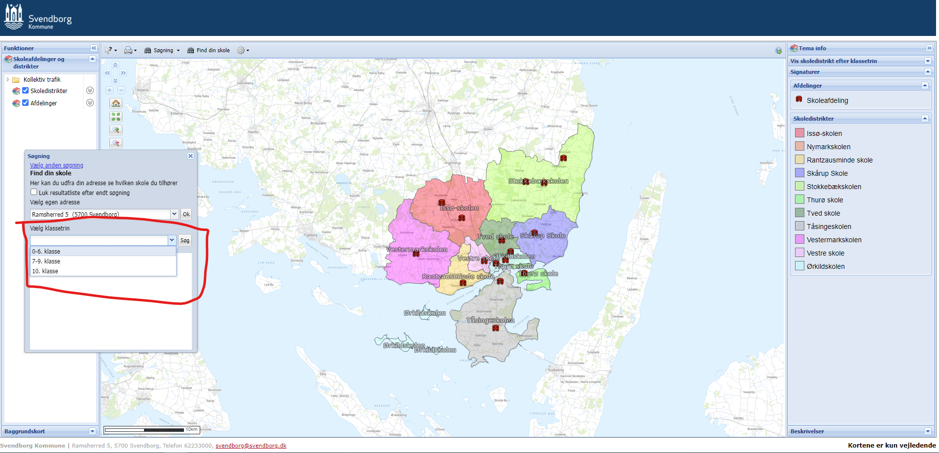 Kortinfo - vælg klassetrin